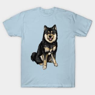 Finnish Lapphund Dog | Black and Tan T-Shirt